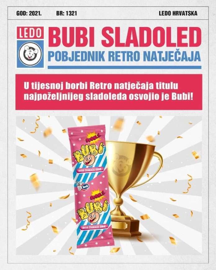 Izabran pobjednik Ledo „RETRO“ natječaja - Bubi se vraća u Ledo škrinje!