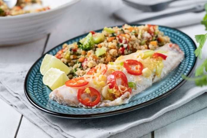 Crveni bodečnjaci filet i Quinoa mješavina