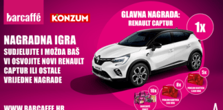 Zaigraj Barcaffè nagradnu igru – osvoji vrijedni Renault Captur automobil