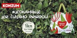 Konzum nastavlja s kampanjom ‘Jedna manje’ s ciljem smanjenja plastičnog otpada
