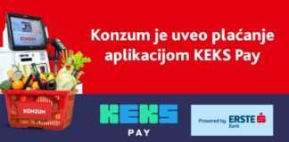 Konzum kupcima omogućio plaćanje putem aplikacije KEKS Pay