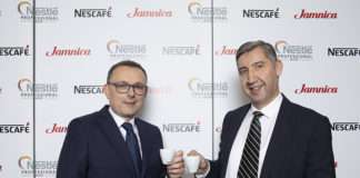 Jamnica i Nestlé sklopili strateško partnerstvo za prodaju NESCAFÉ kave u Out Of Home kanalu Siniša Mužić, predsjednik Uprave Jamnice i Laurentiu-Florin Dimitriu, generalni direktor kompanije Nestlé za Hrvatsku, Sloveniju i Bosnu i Hercegovinu