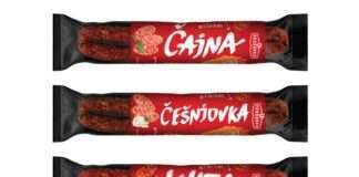 Podravkine trajne kobasice: Čajna 250 g, Ljuta 250 g i Češnjovka 250 g