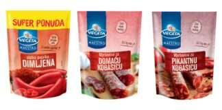 Vegeta Dimljena Paprika XXL 120 g i Maestro mješavine začina za domaću kobasicu i za pikant kobasicu 170 g