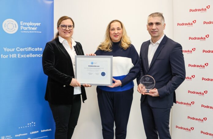 Podravki ponovno dodijeljen certifikat Poslodavac Partner_1