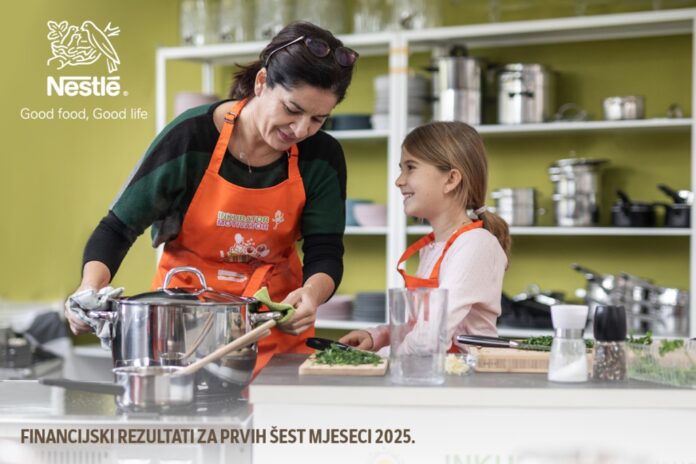 Nestlé ostvario organski rast od 2,9 % u prvih šest mjeseci 2025. godine