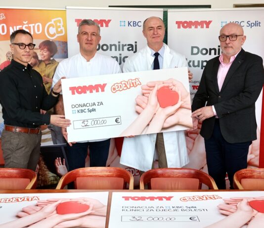 Tommy i Atlantic Grupa donirali 52.000 eura KBC-u Split kroz kampanju ‘Doniraj kupnjom’